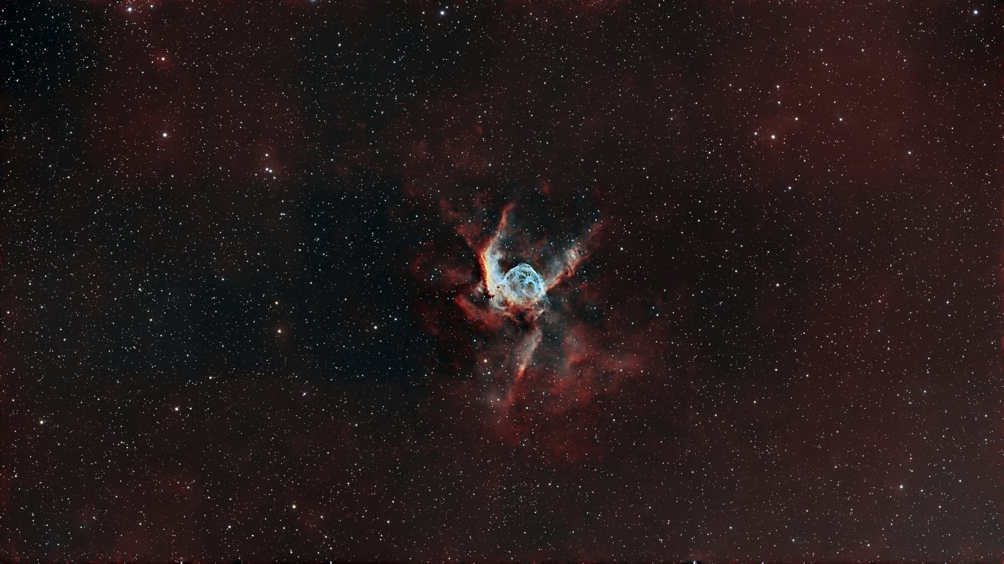 NGC 2359 Nebuleuse du casque de Thor, 11x600s - Askar 71F et ASI585MC