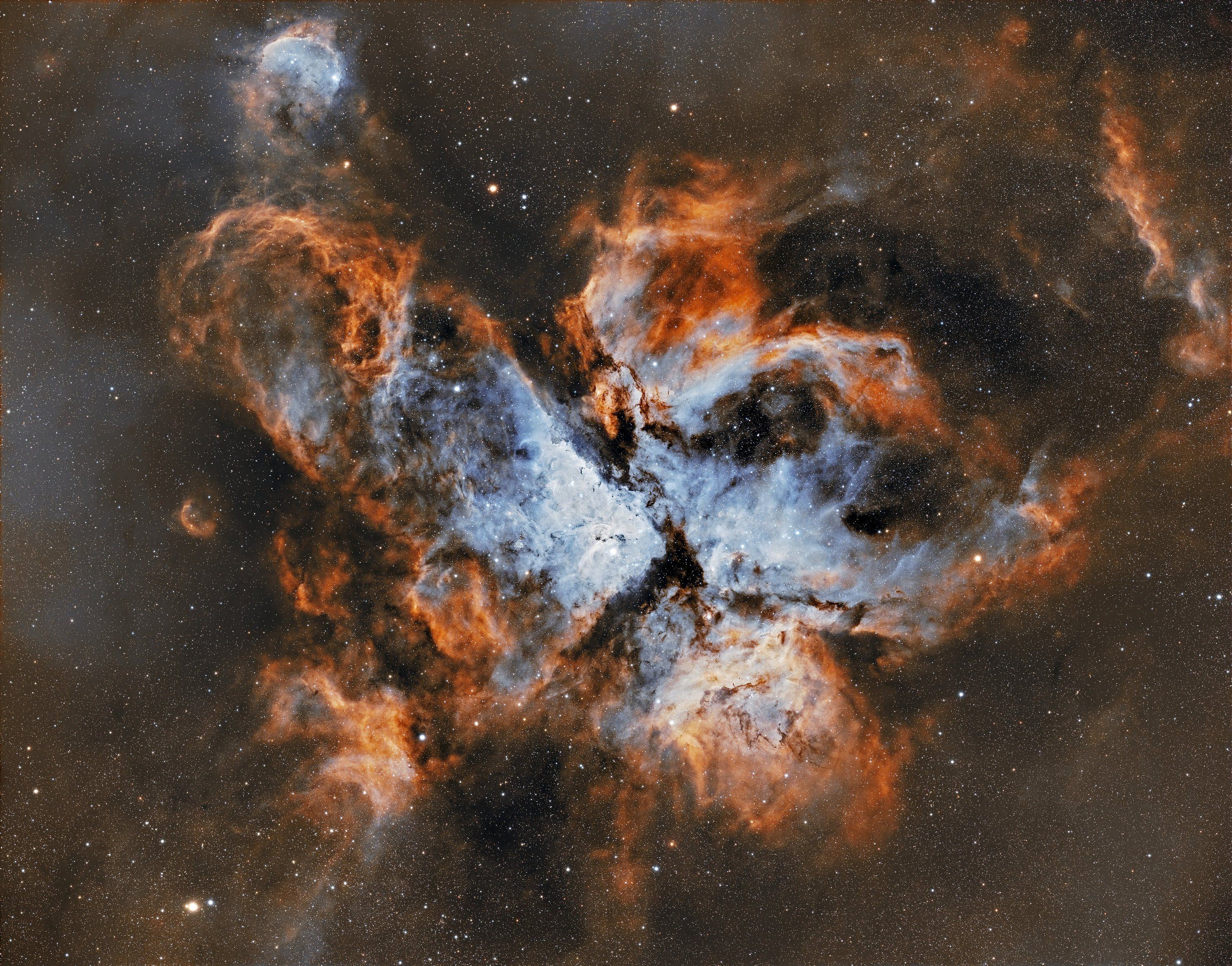 NGC 3372 Nébuleuse de la Carène, 183×180s - Askar 71F et ASI585MC